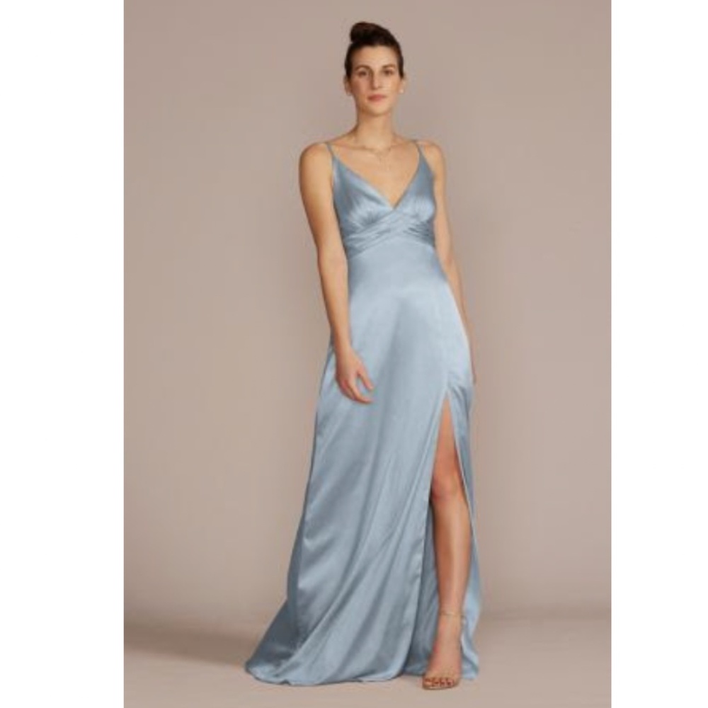 David's Bridal Bridesmaid Dress, Stretch fabric, empire waist